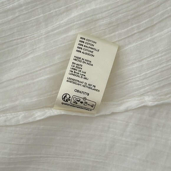 We the Free, Free People Float Away White Button Down Short Sleeve Top, XS - Picture 8 of 8